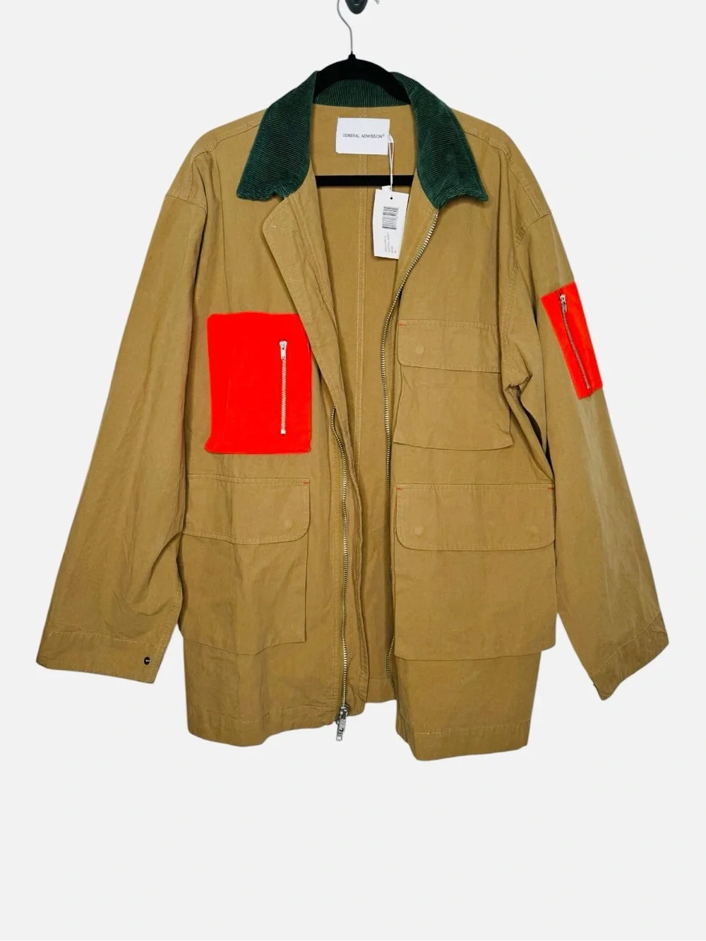 General Admission Hunting Jacket Khaki Size XL NWT
